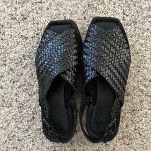 St. Agni braided sling back sandals